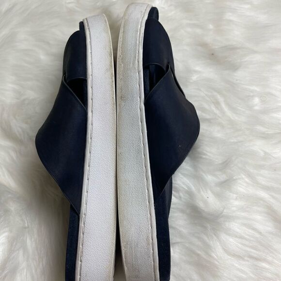 Vionic Lou Leather suede Navy blue straps platform sandals size 8 - Picture 7 of 7